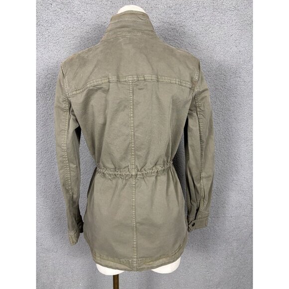 Style & Co. Women's Olive Drab Green Utility Jacket Size Small Pre-Owned - Picture 5 of 8